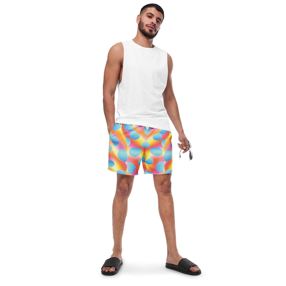 Vibrant Abstract Rave Swim Shorts for Epic EDM Festivals