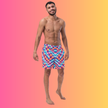 Custom EDM Festival Abstract Rave Swim Shorts