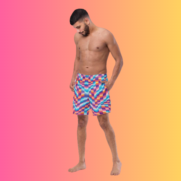 Custom EDM Festival Abstract Rave Swim Shorts
