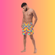 Vibrant Abstract Festival Swim Shorts for EDM Lovers