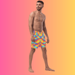 Vibrant Abstract Festival Swim Shorts for EDM Lovers