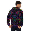 Neon Geometric Unisex Hoodie for Festivals