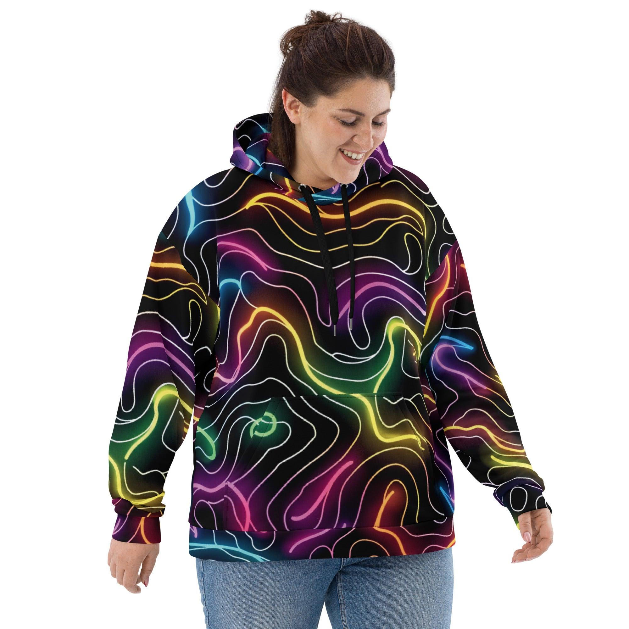 Neon Abstract Unisex Hoodie for EDM Lovers