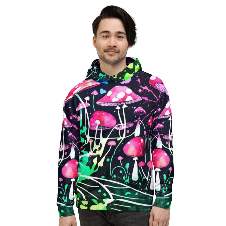 Neon Mushroom World Festival Hoodie