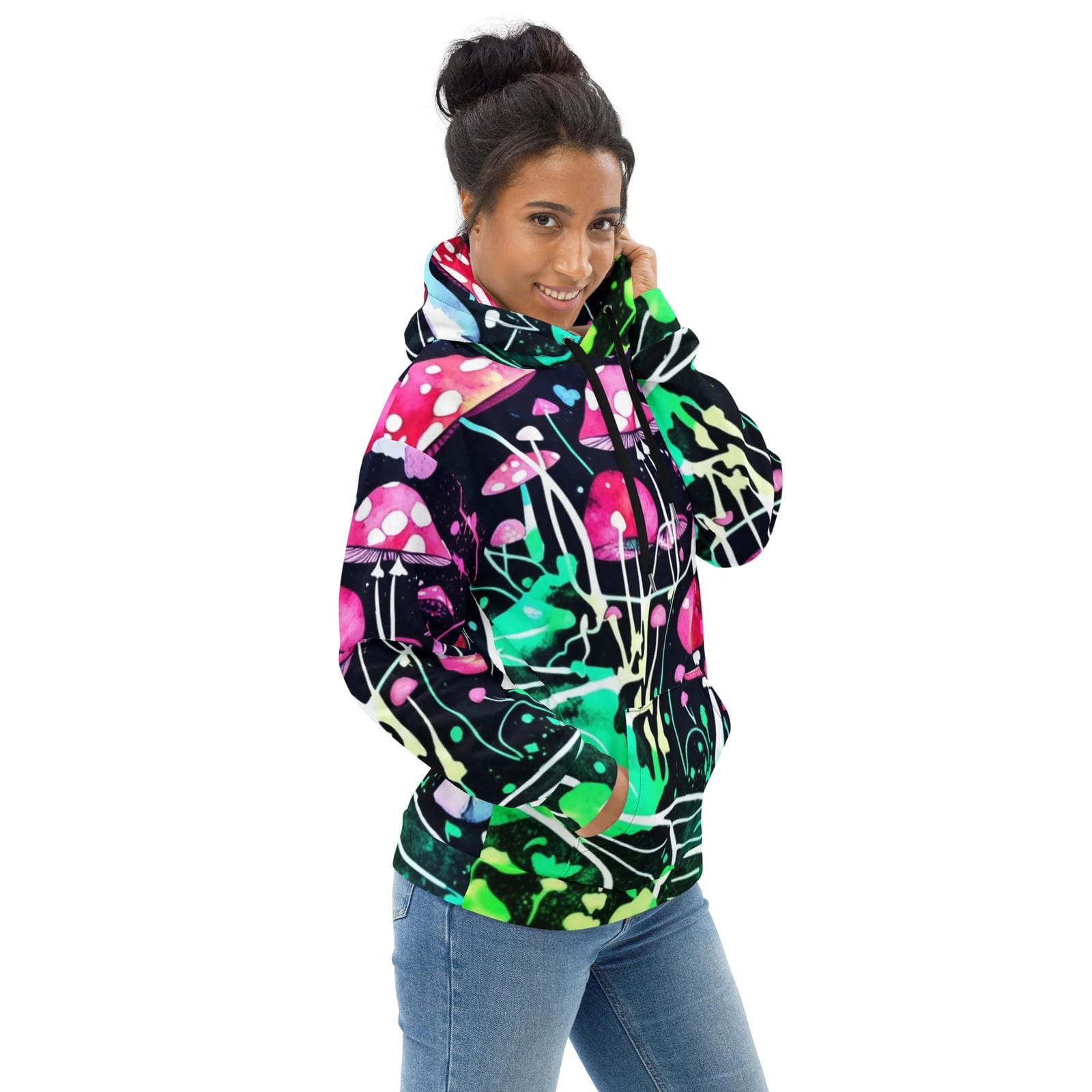 Neon Mushroom World Festival Hoodie