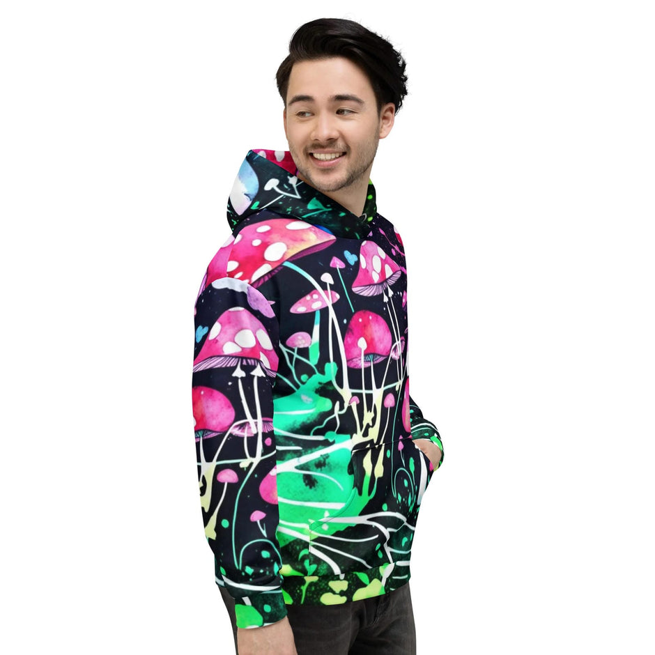 Neon Mushroom World Festival Hoodie