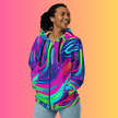 Vibrant Eco-Friendly Unisex Zip Hoodie for Festival Vibes