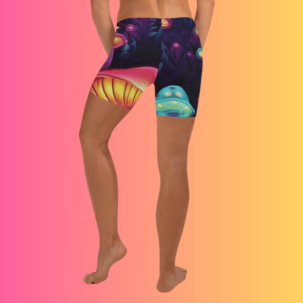 Vibrant Mushroom Festival Shorts for EDM Lovers