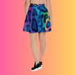 Neon Leopard Skater Skirt for Raves and Festivals