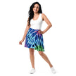 Vibrant Neon Tie-Dye Skater Skirt for Raves and Festivals