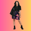Vibrant Mushroom Skater Skirt for Raves and Music Festivals