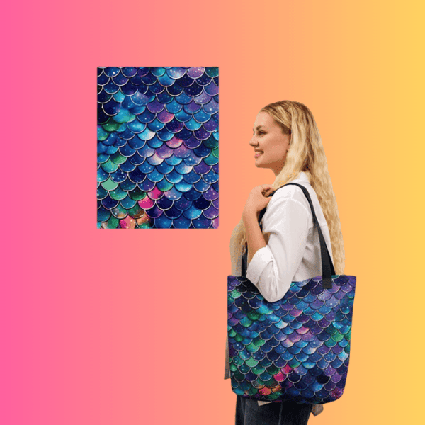 Mermaid Scale Festival Tote Bag for Raves and Events