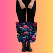 Vibrant Mushroom Tote Bag for Raves and Festivals