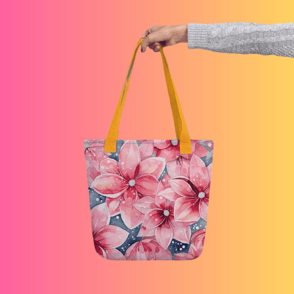 Festival Flower Tote Bag for EDM Enthusiasts