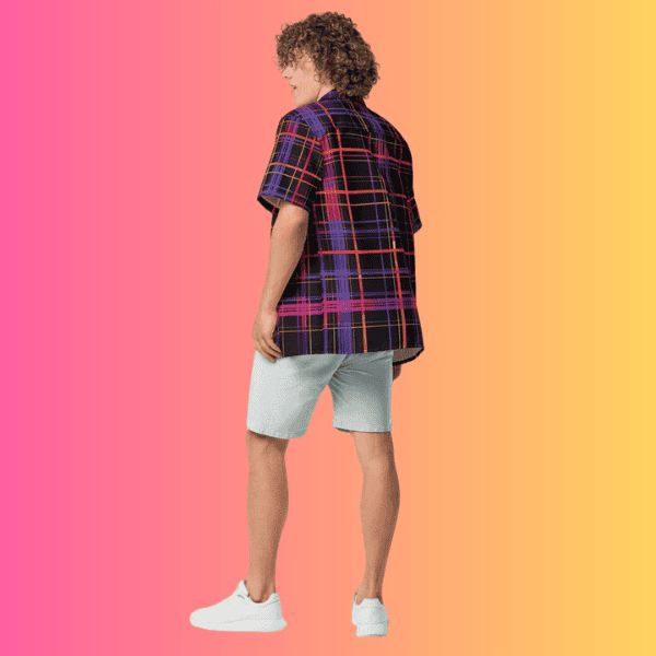 Festival-Ready Playful Plaid Button-Up Shirt for Rave Vibes