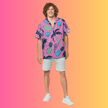 Retro Button Shirt for Raves and Festivals - Vibrant EDM Fashion