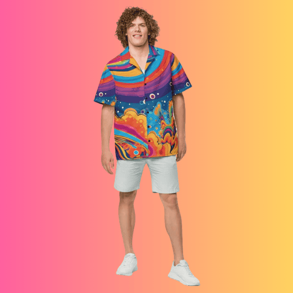 Cosmic Vibes Rave Button-Up Shirt