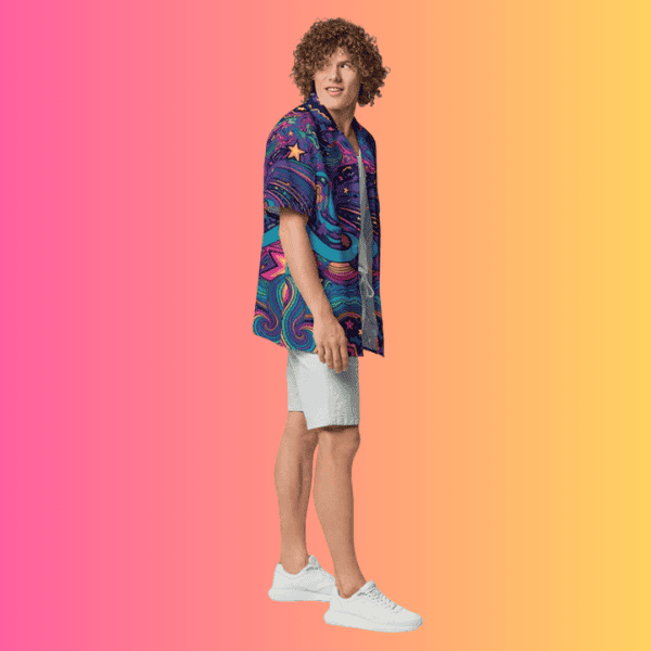 Psychedelic Universe Festival Button-Up Shirt
