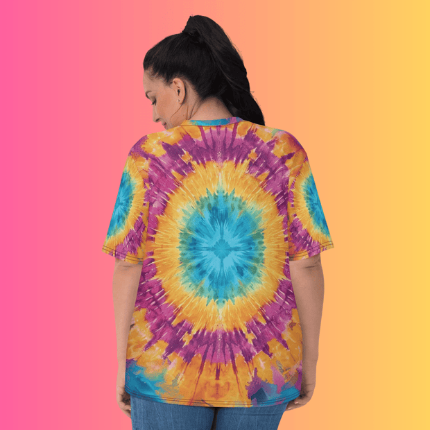Vibrant Tie-Dye Women's T-Shirt for Raves and Festivals
