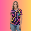 Vibrant Abstract Women's Festival T-Shirt for EDM Lovers
