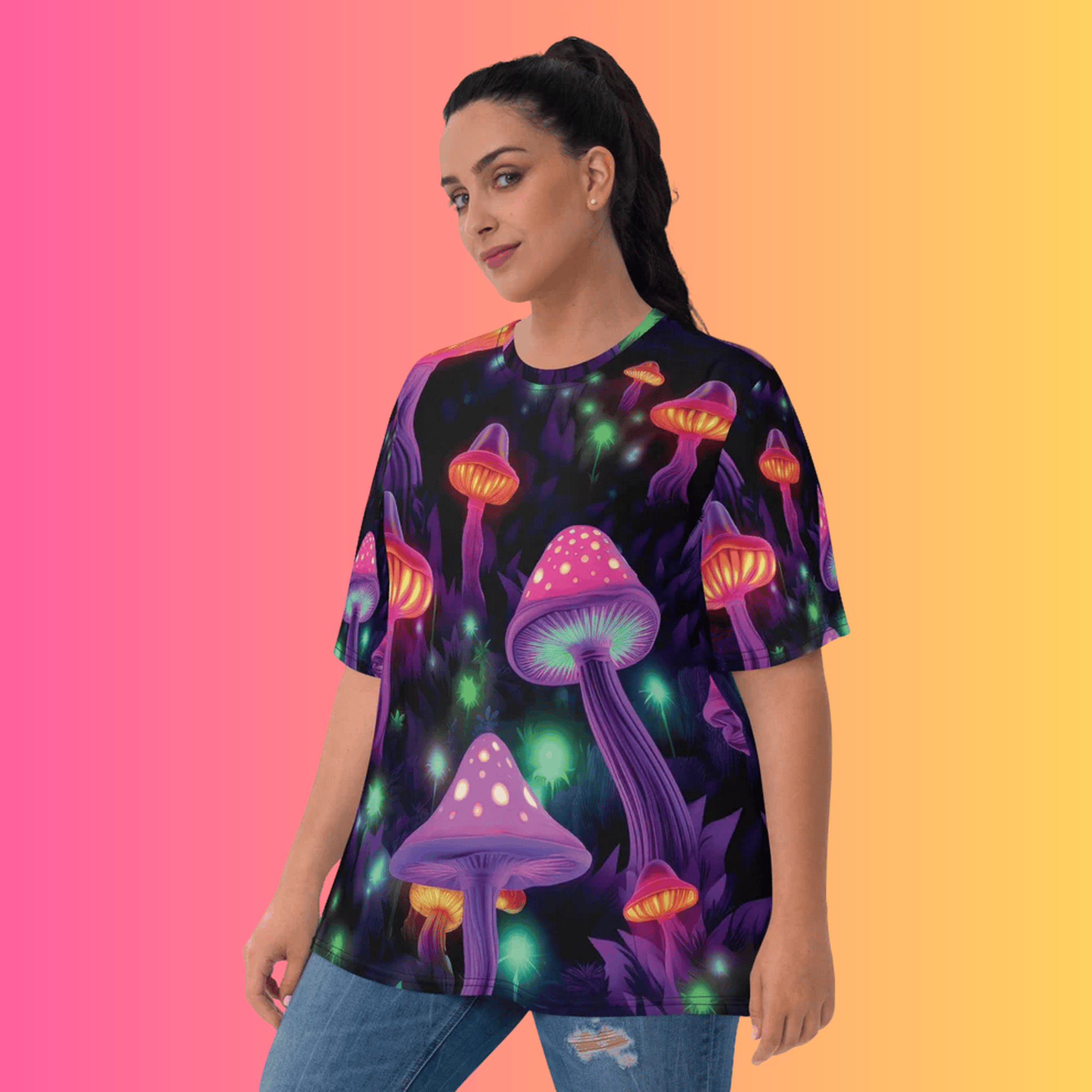 Bold Mushroom Festival T-Shirt for Women - Perfect for Raves