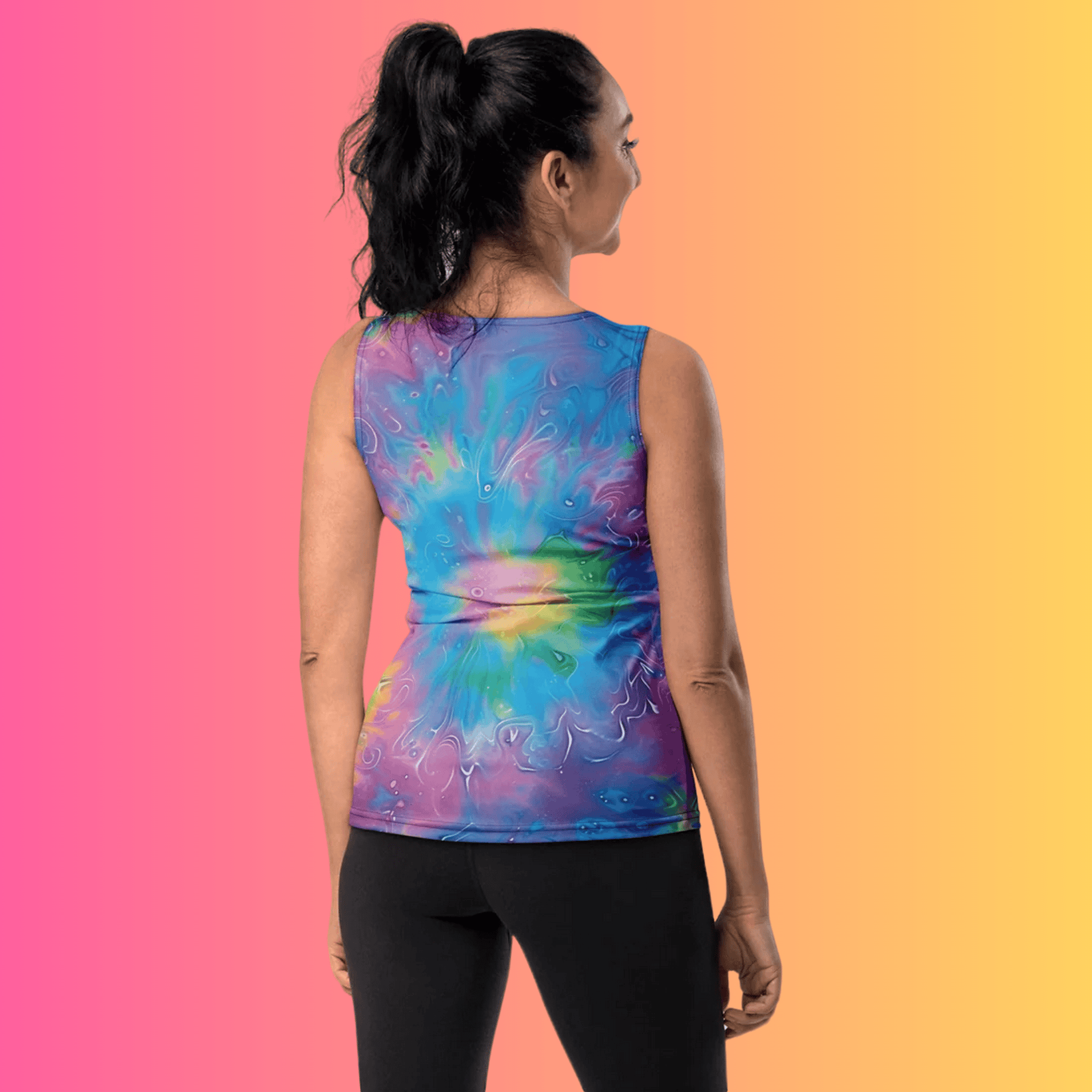 Vibrant Tie-Dye Festival Tank Top for EDM Lovers