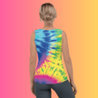 Vibrant Groovy Tie-Dye Festival Tank Top for EDM Lovers