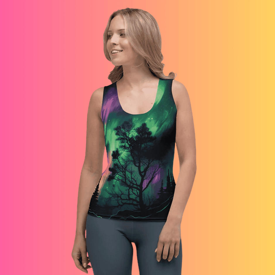 Northern Light Rave Tank Top - Perfect for Festivals and Raves!