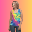 Vibrant Groovy Tie-Dye Festival Tank Top for EDM Lovers