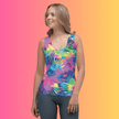 Electric Neon Tie-Dye Festival Tank Top for Rave Vibes