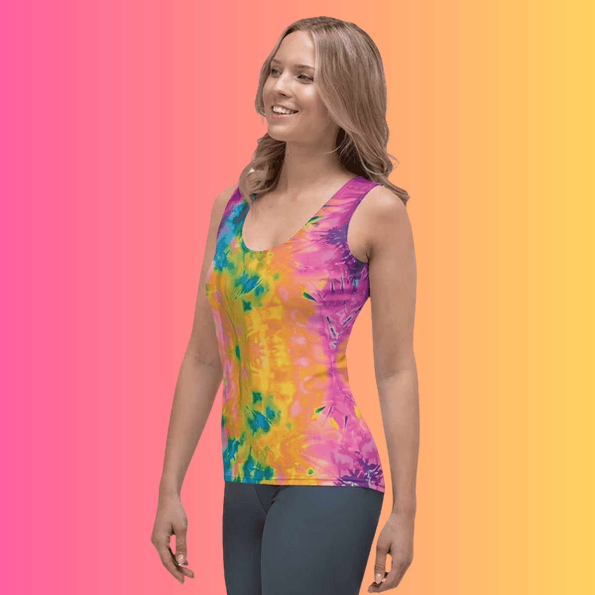 Vibrant Tie-Dye Festival Tank Top for EDM Lovers