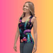 Vibrant Trippy Mushroom Festival Tank Top for EDM Lovers