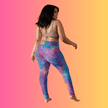 Electric Vibes Tie-Dye Yoga Leggings for Raves and Festivals