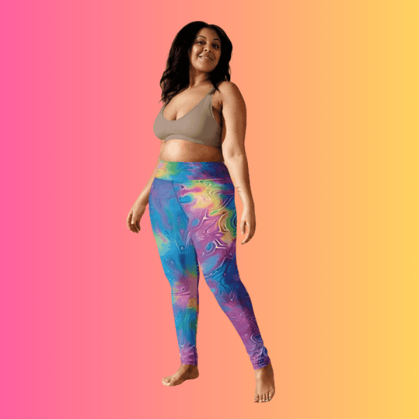 Electric Vibes Tie-Dye Yoga Leggings for Raves and Festivals