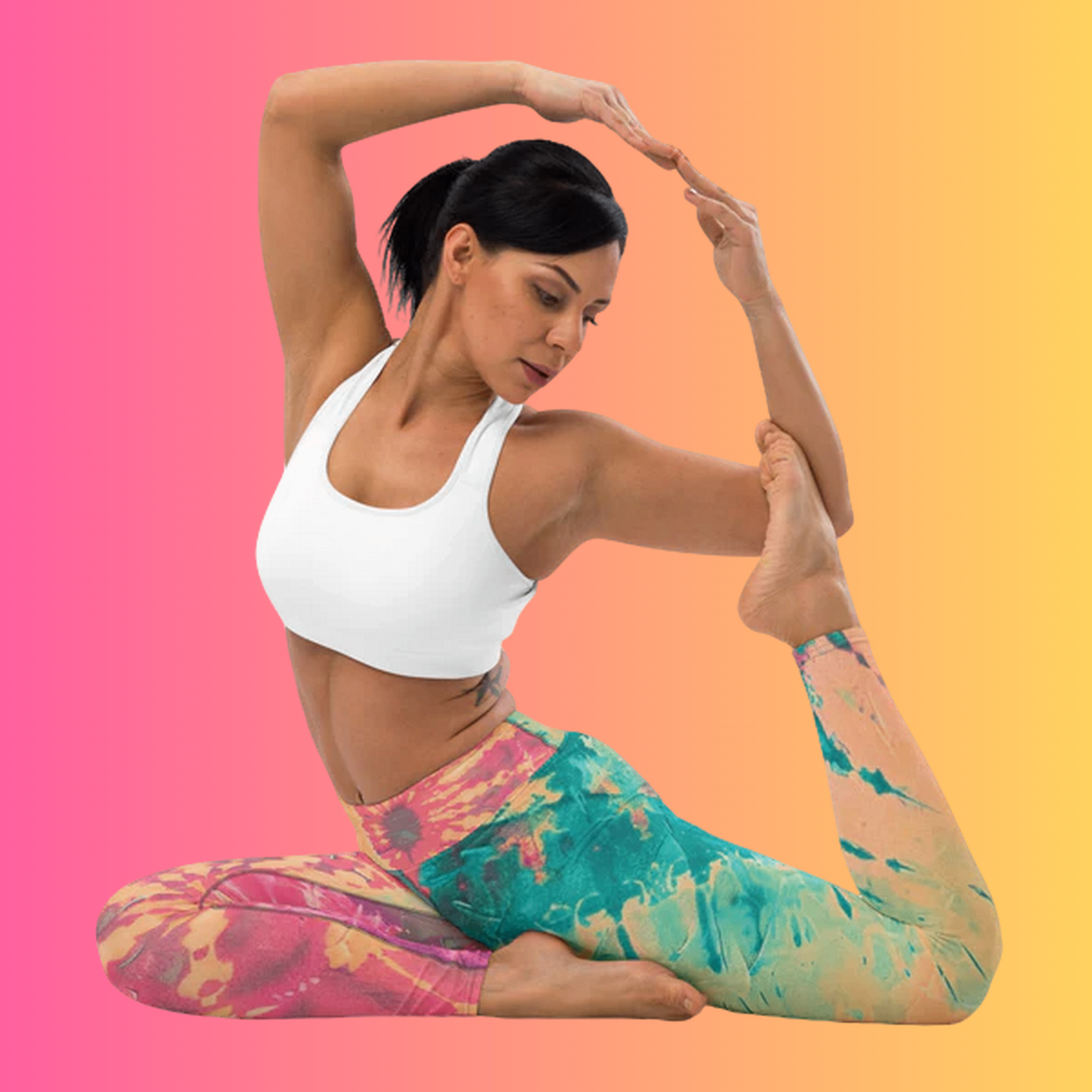Custom Tie-Dye Yoga Leggings for Raves and Festivals