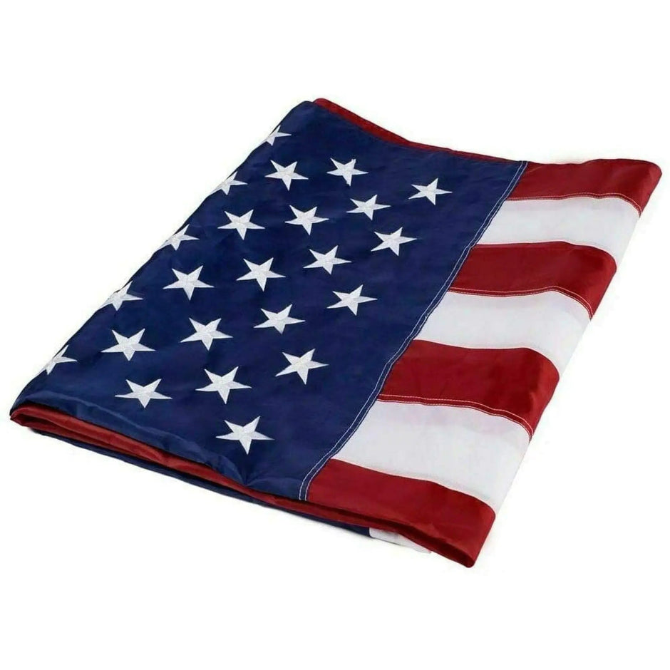 American Flag 10x15 ft 8x12 ft 6x10 ft 5x8 ft 4x6 ft 3x5 ft 2x3 ft for Outdoor,High Quality Embroidered Stars Sewn Stripes Brass Grommets - Custom Crafting Alliance, LLC