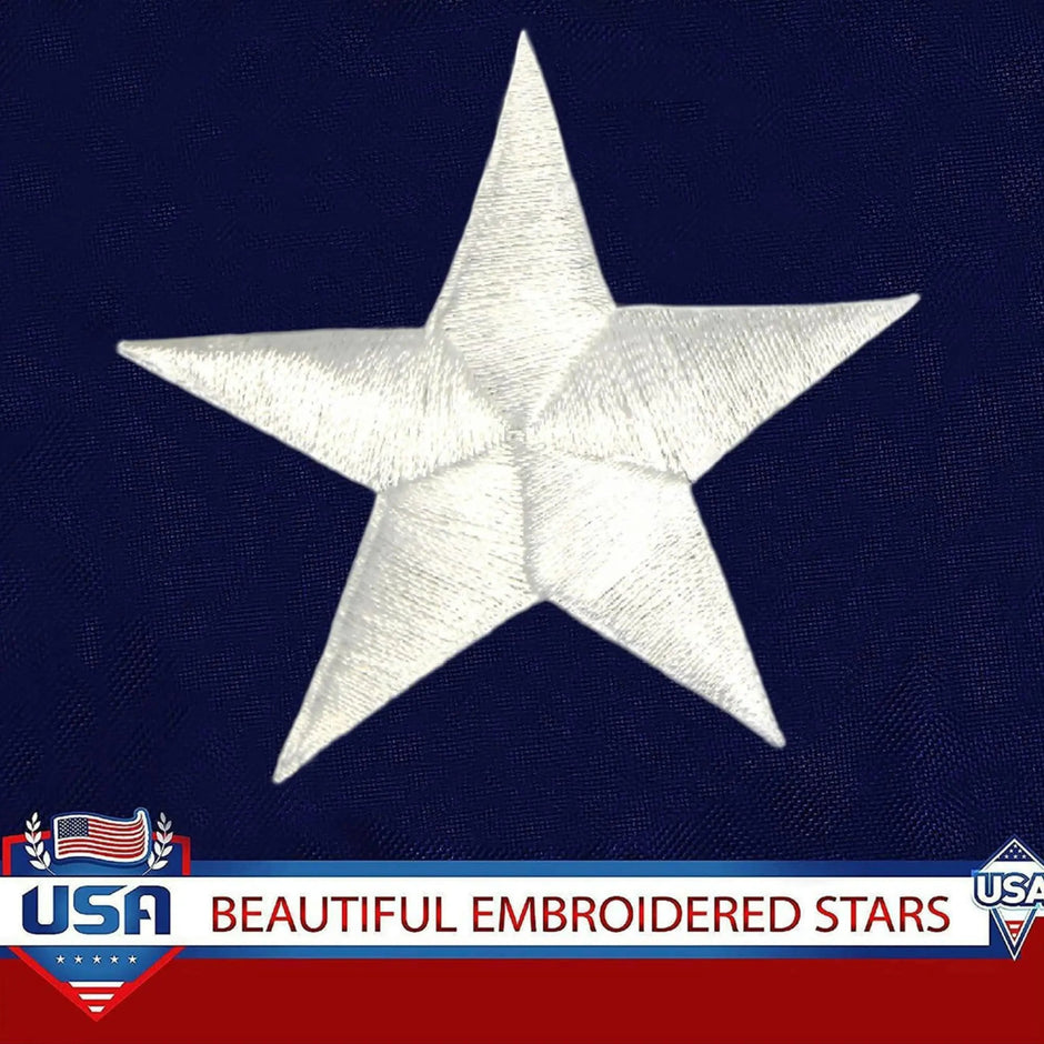 American USA US Flag 4x6 ft Deluxe Embroidered Stars Sewn Stripes Brass Grommets - Custom Crafting Alliance, LLC