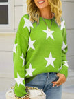 Women Star Pattern Round Neck Sweater