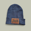 Beanie / Skull Cap with Laser - Engraved Leatherette Patch - Custom Crafting Alliance