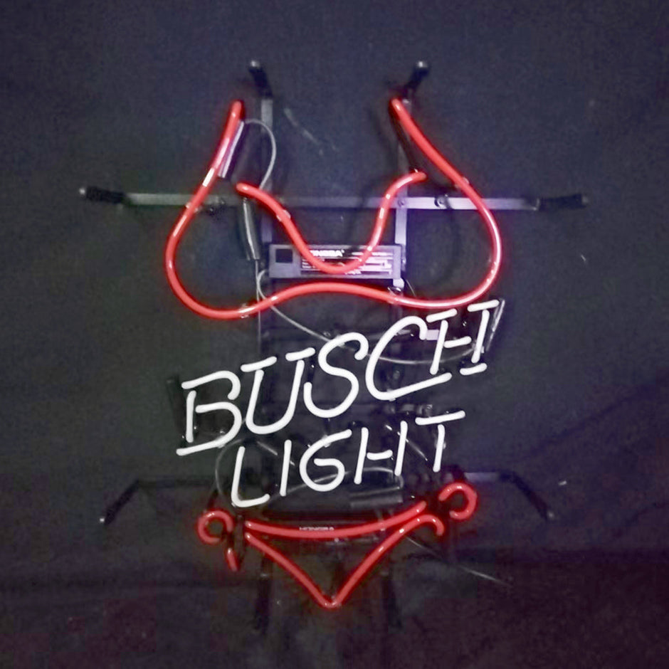 Red Bikini Set Busch Light Neon Signs Light
