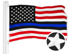 Blue Lives Matter Flag 3x5 Ft Embroidered 210D Polyester Brass Grommets Outdoor - Custom Crafting Alliance, LLC