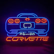 Blue Corvette Auto Car Motor Neon Signs Light