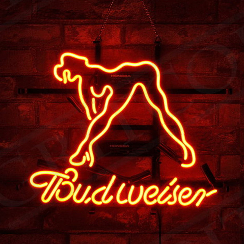 Budweiser Beer Live Nudes Sexy Girl Neon Signs