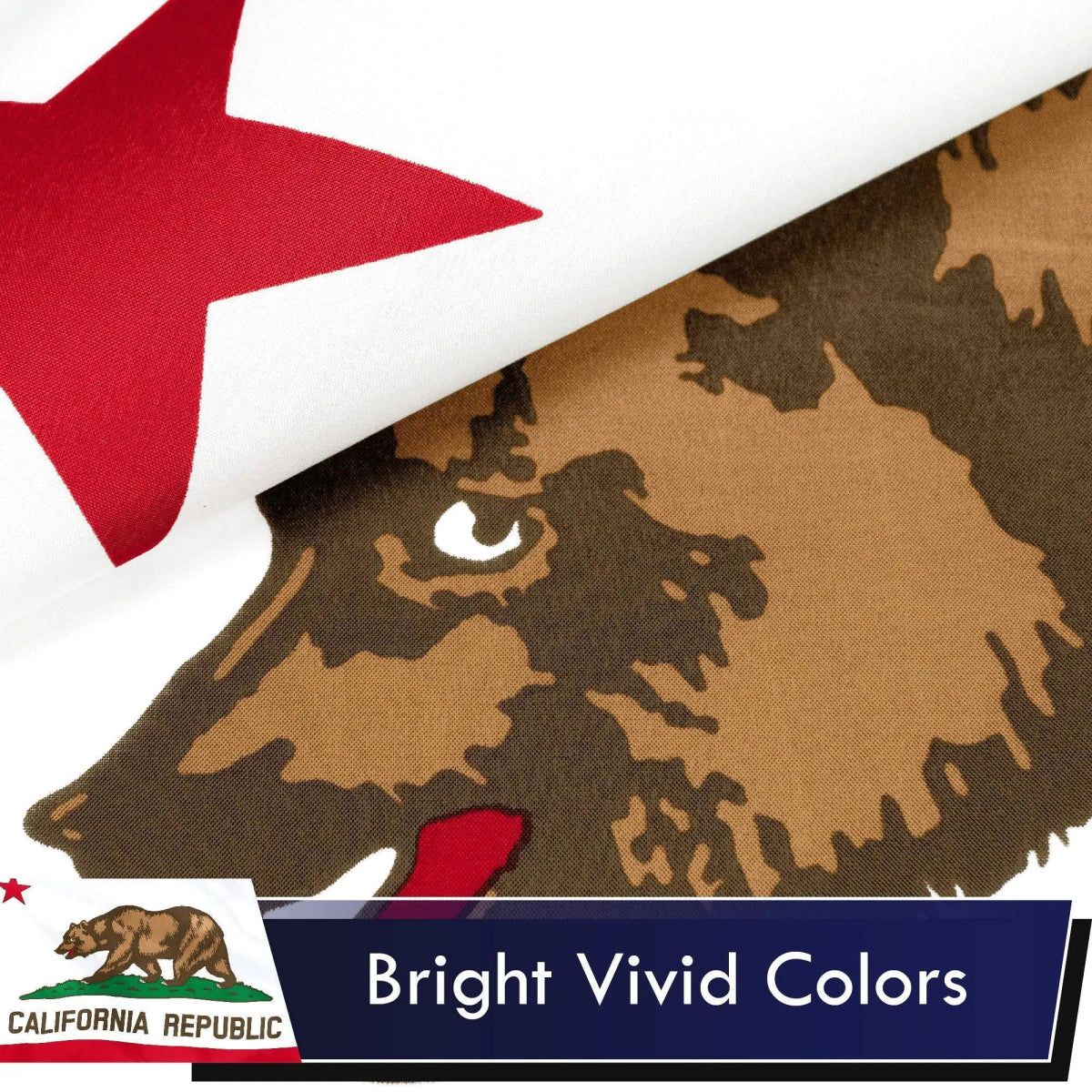 California CA State Flag 3x5 Ft LiteWeave Series Printed 100D Polyester - Custom Crafting Alliance, LLC