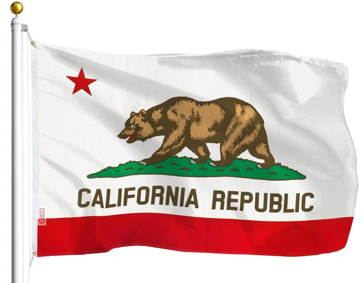 California CA State Flag 3x5 Ft LiteWeave Series Printed 100D Polyester - Custom Crafting Alliance, LLC