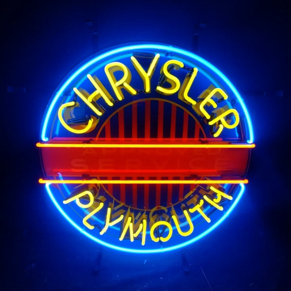 Chrysler Plymouth Auto Car Logo Neon Signs