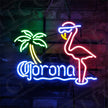 Corona Extra Flamingo Palm Tree Neon Light Sign