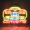 Yellow Corvette Auto Car Neon Signs Light