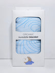 Organic Bamboo Cotton Muslin Swaddle Blanket in Crashing Sea Waves
