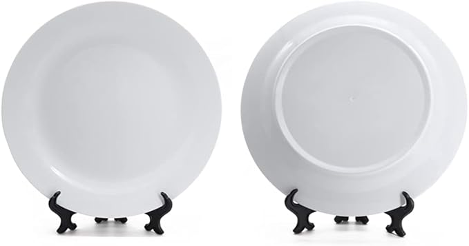 Custom 8" Round Ceramic Plate – Add Your Photo, Message, or Artwork - Stand Included - Custom Crafting Alliance, LLC